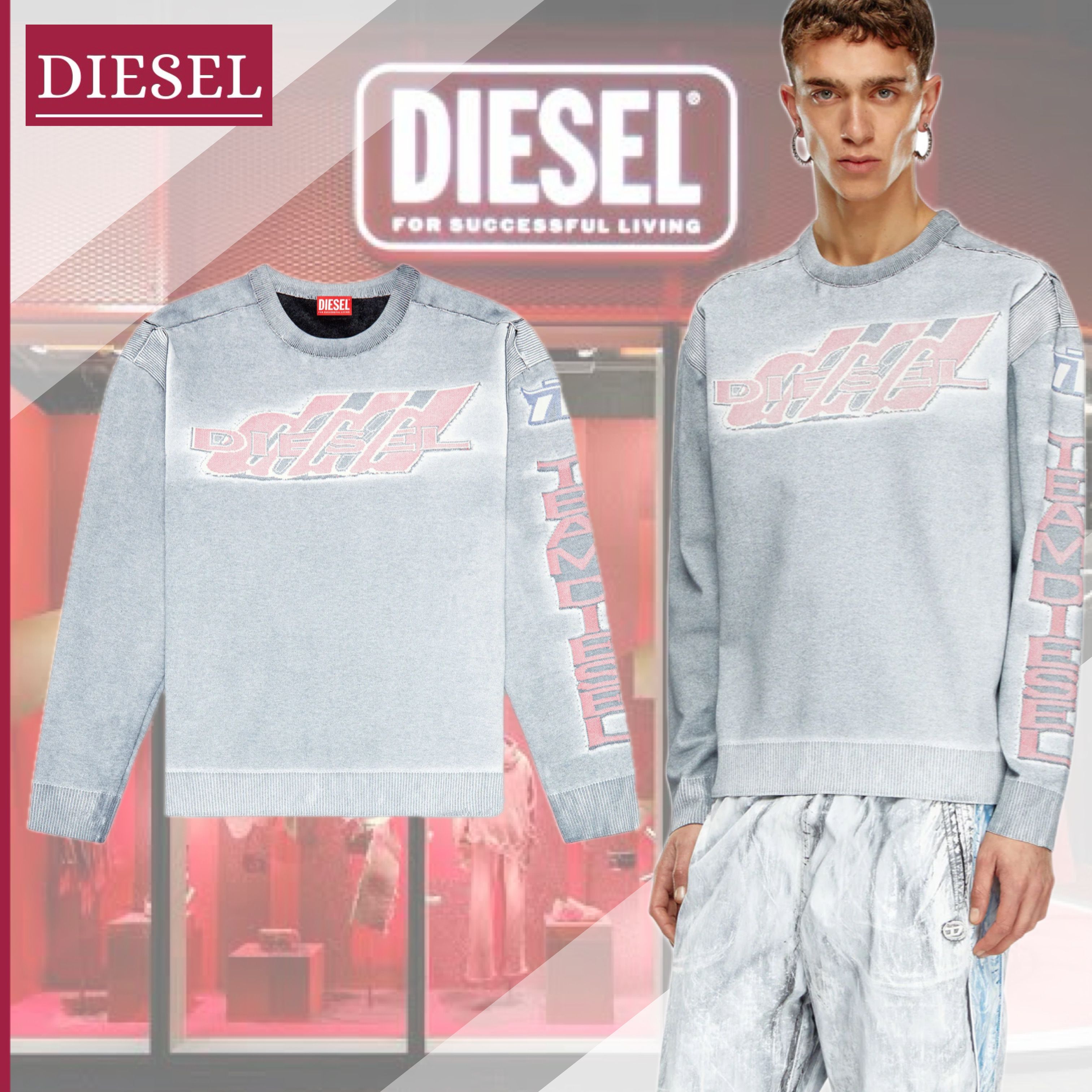 国内即発】DIESEL『K-Dirt クルーネックニット』送料込 (DIESEL/ニット