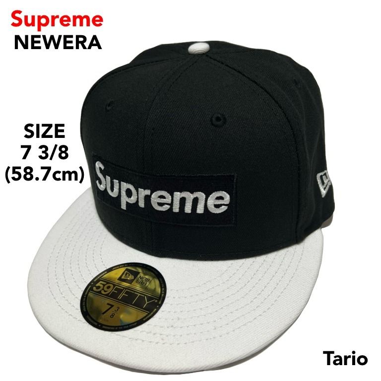 Supreme × New Era】22SS 2-Tone Box Logo Cap 黒 58.7cm (Supreme