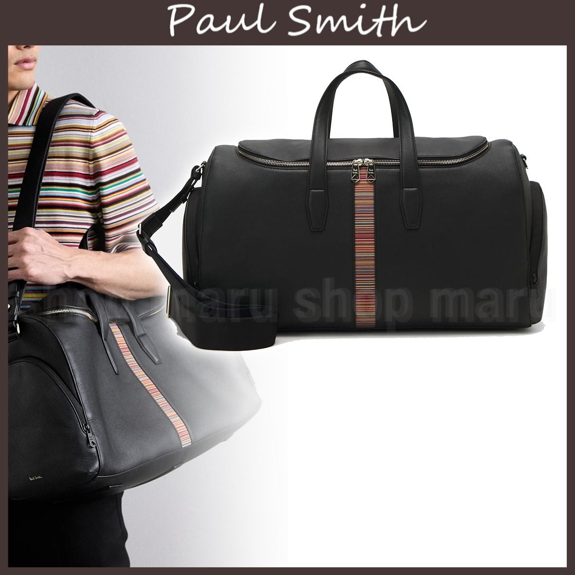 Paul Smith◇シグネチャーストライプ ホールドオールバッグ (Paul