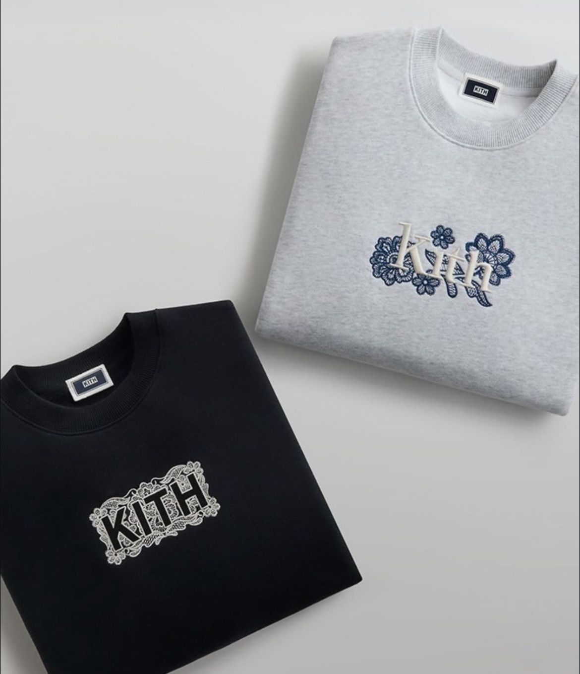 ☆24SS 最新作☆Kith Floral Lace Nelson Crewneck (KITH NYC