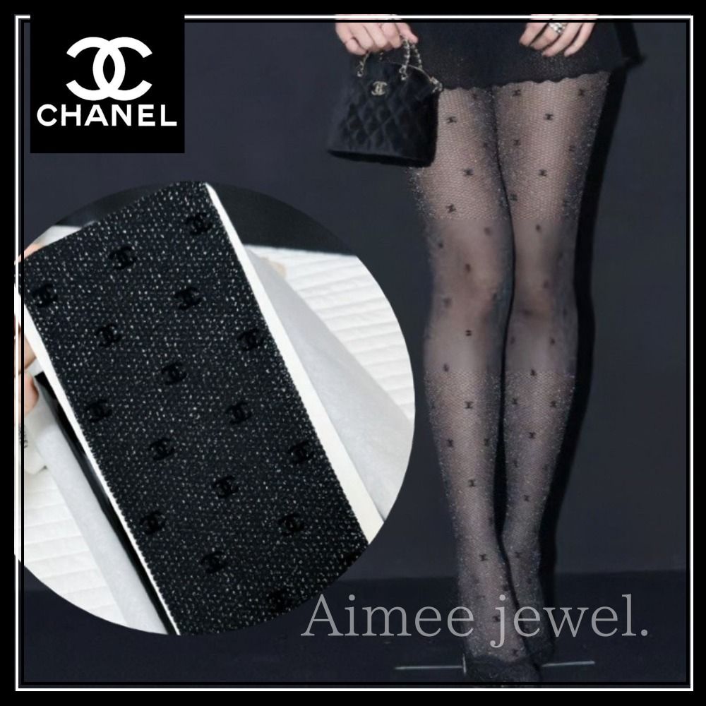 キラキラオシャレ♪＊【CHANEL】シャネル タイツ CCロゴ (CHANEL