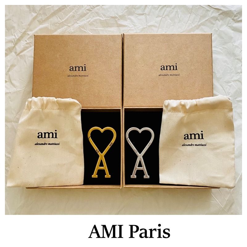 AMI Paris Ami de Coeur ハートロゴ フック キーリング (AMI PARIS