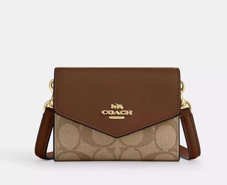 COACH Mini Envelope Wallet With Strap 財布ショルダーバッグ (Coach