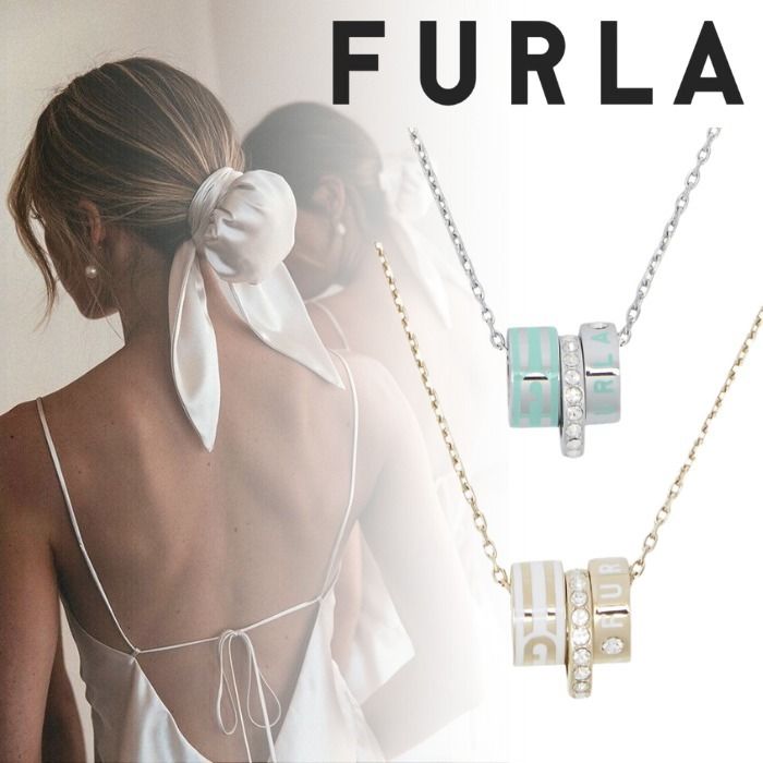 国内直営『FURLA』Furla Arch Stripeネックレスペンダントリング