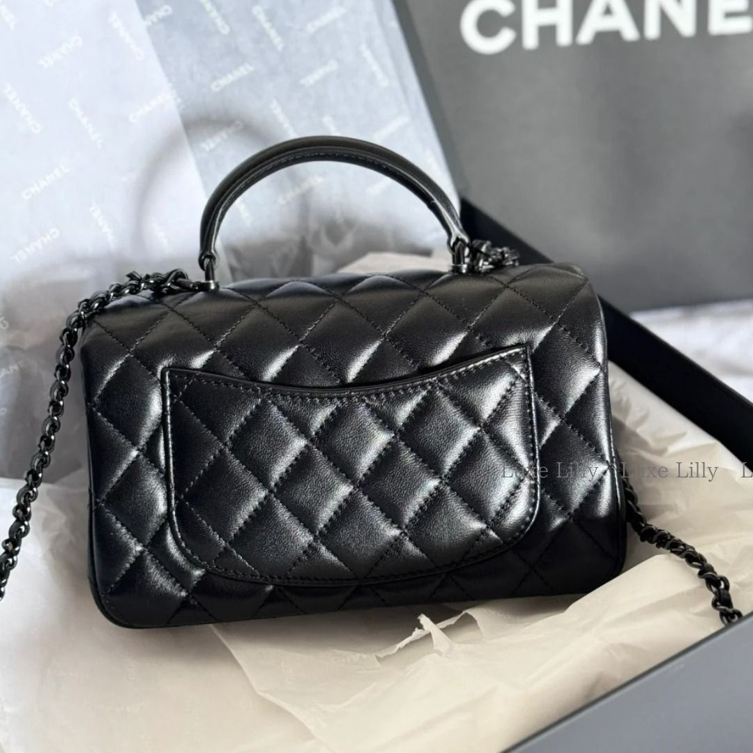 関税なし◇国内発送】CHANEL トップハンドル ソーブラック (CHANEL