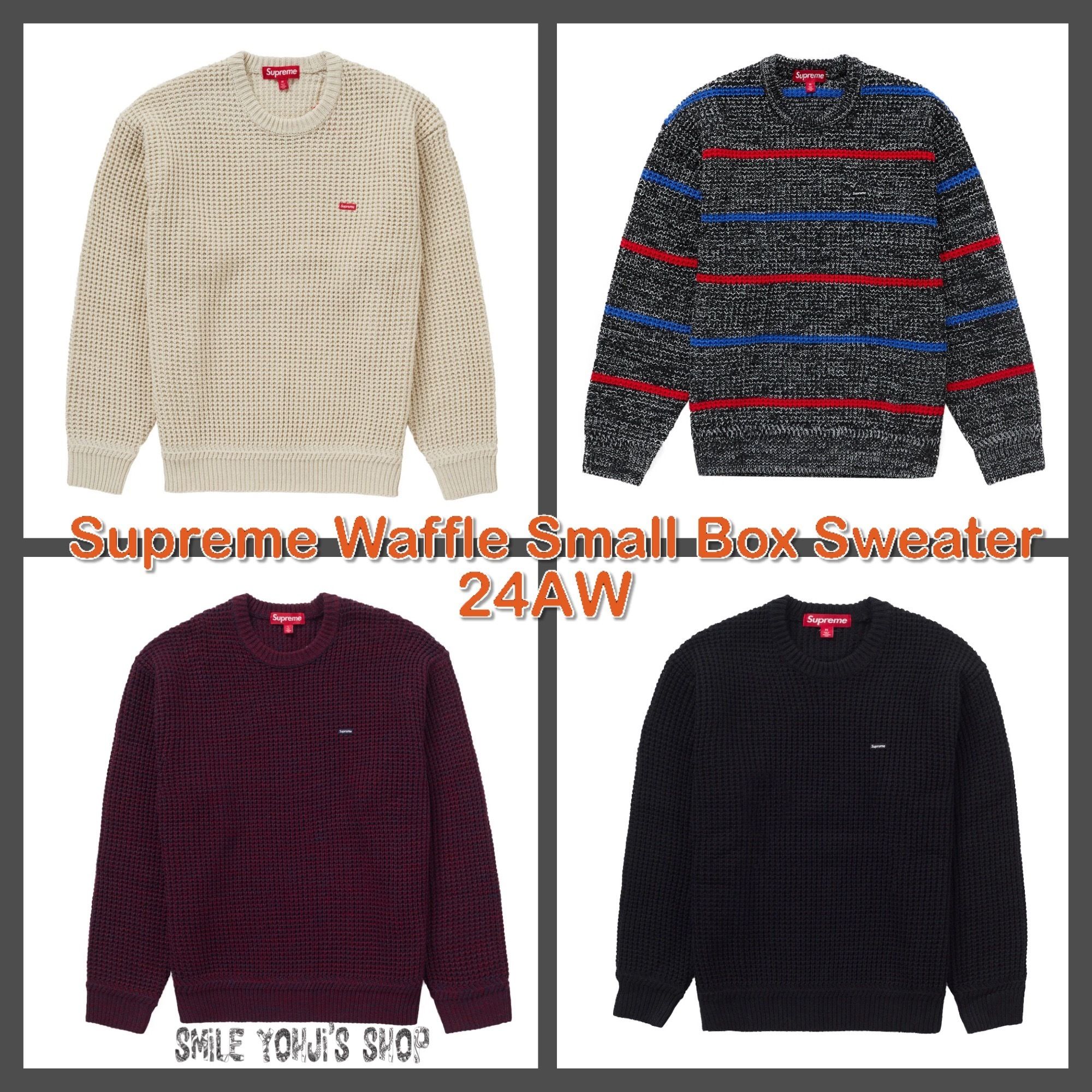☆24AW WEEK1☆Supreme Waffle Small Box Sweater (Supreme/ニット