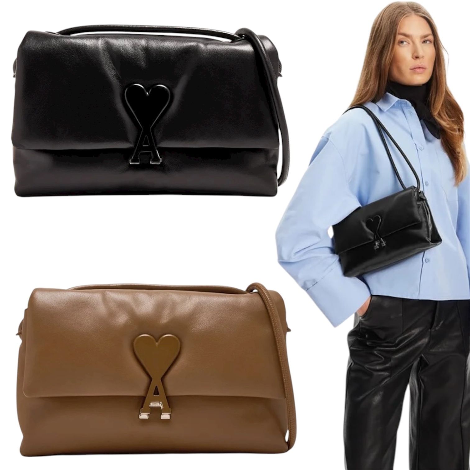 AMI PARIS アミパリス Voulez-Vous スムースレザー バッグ (AMI PARIS