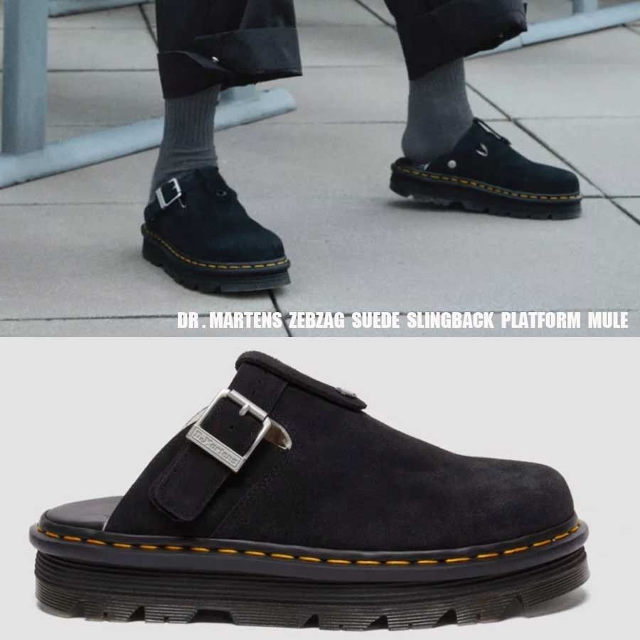 Dr Martens☆ZEBZAG ミュール ウォームライン☆兼用☆BLACK (Dr