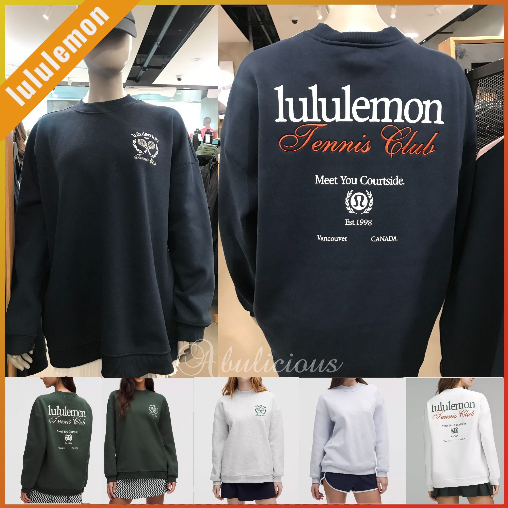 lululemon☆ Tennis Club フリース・スウェットプルオーバー