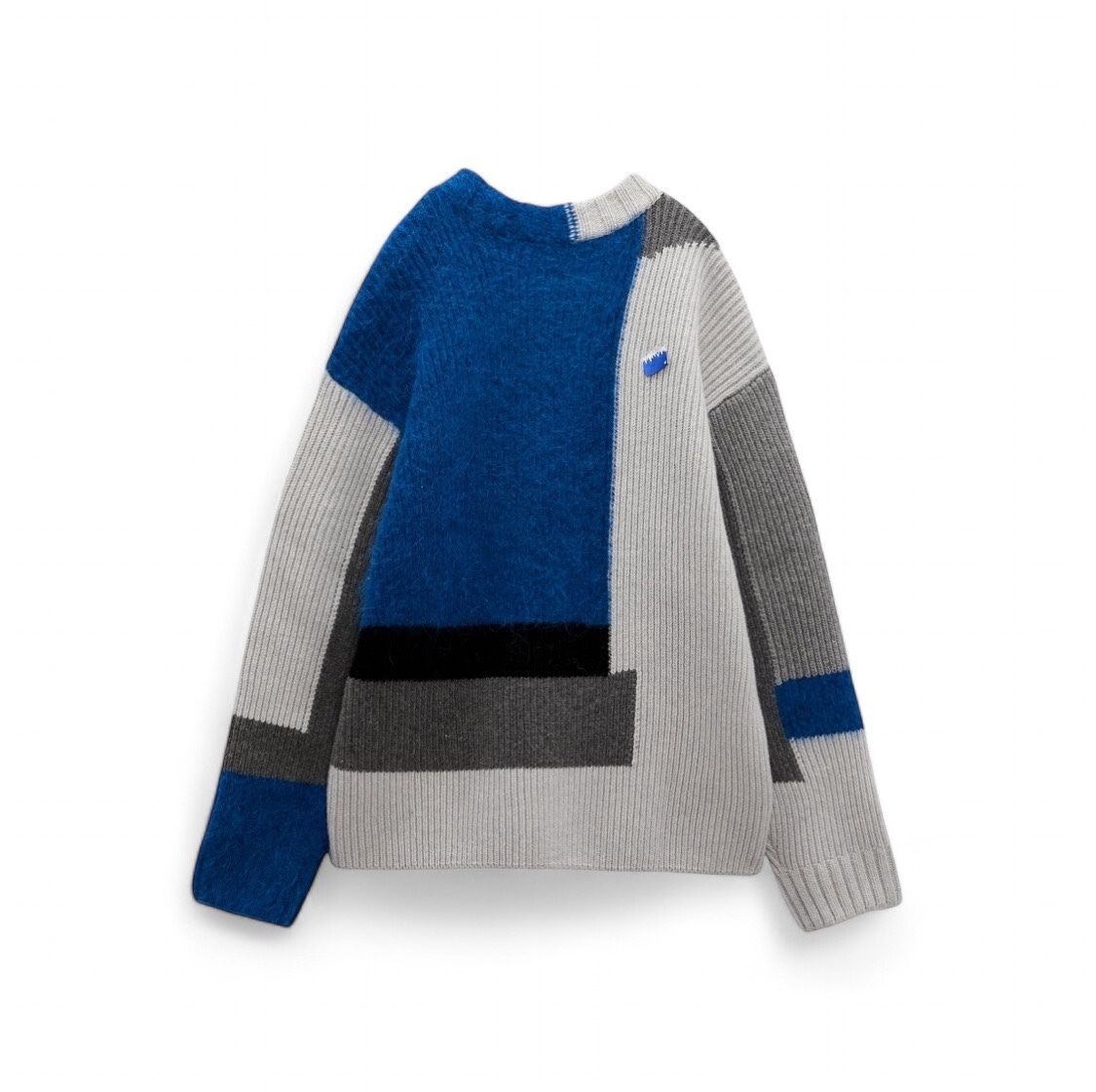 Zara x Ader Error Patchwork Oversize Knit Sweater Multicolor