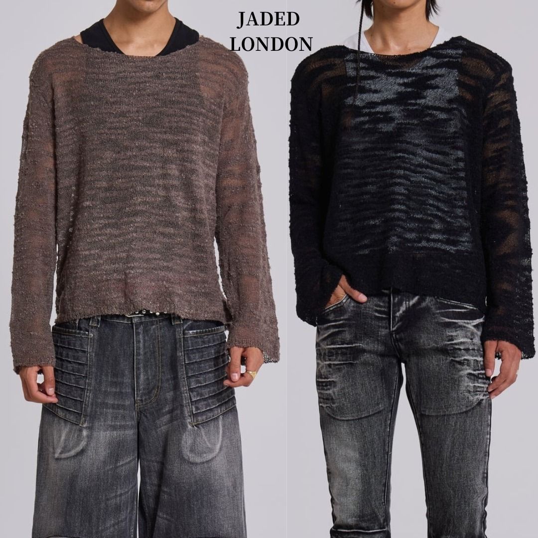 関税送料込【JADED LONDON】Taupe Stray Knit (JADED LONDON/ニット