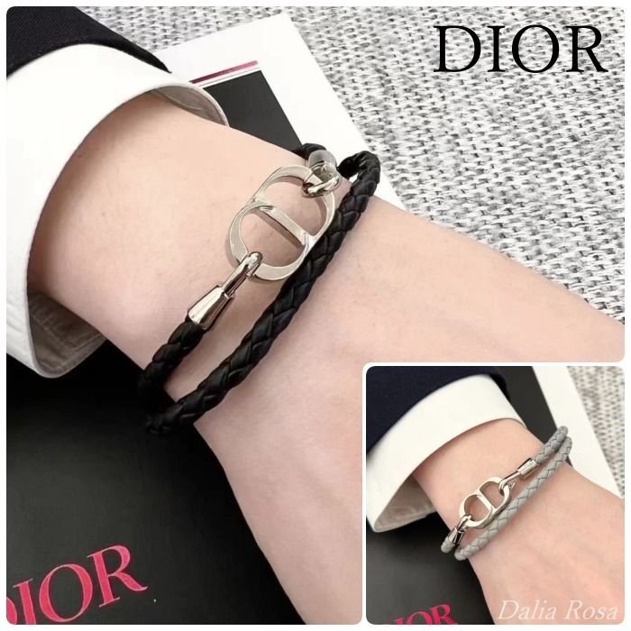 Coolに決まる【DIOR】CD Iconブレイドレザーダブルブレスレット (Dior