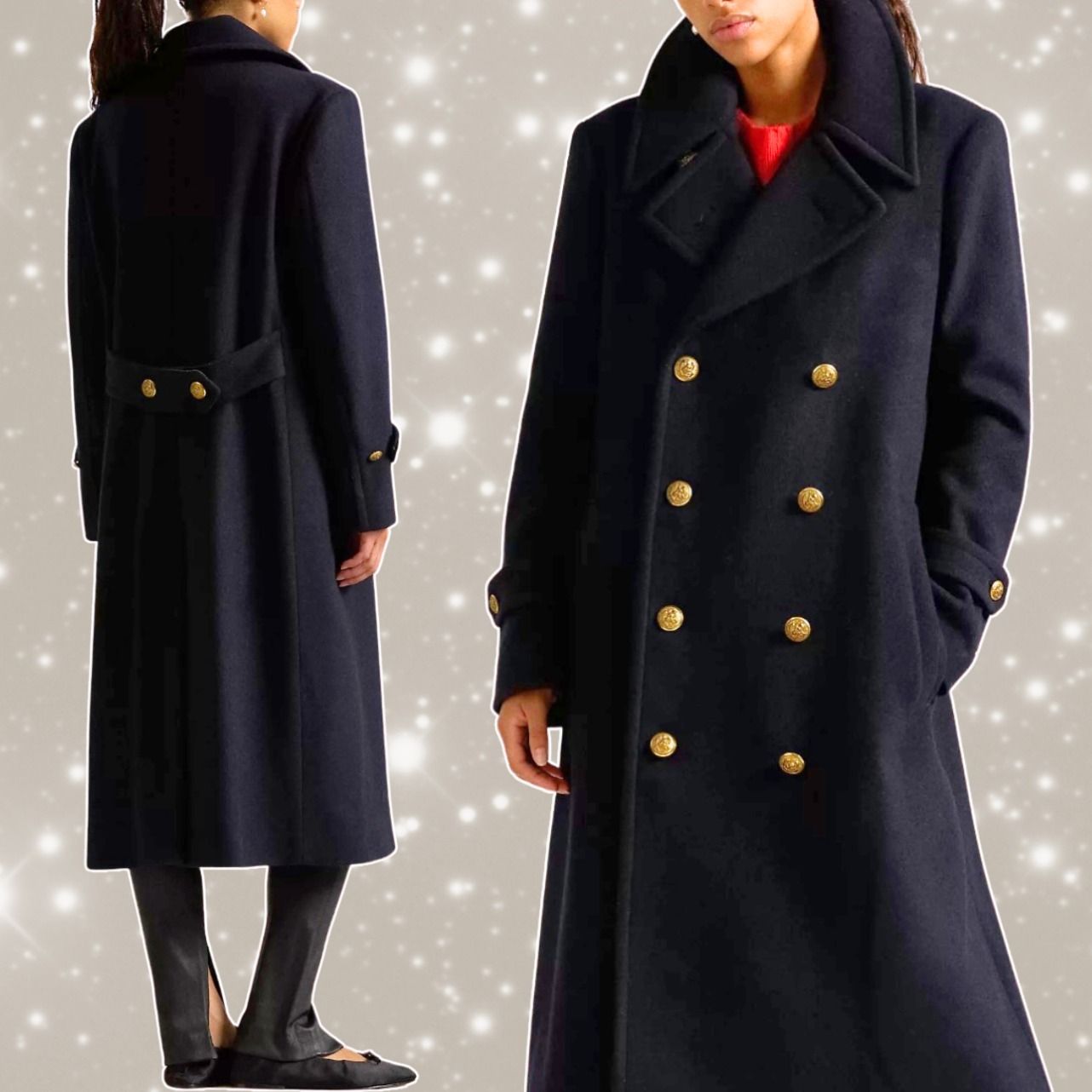 POLO RALPH LAUREN】ウールメルトン ロングコート ピーコート (POLO