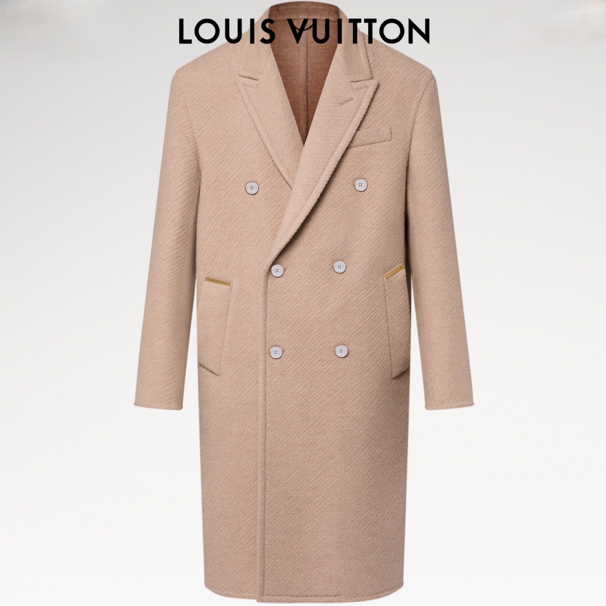 ユニセックス◎【Louis Vuitton】ダブルブレスト ウールコート (Louis