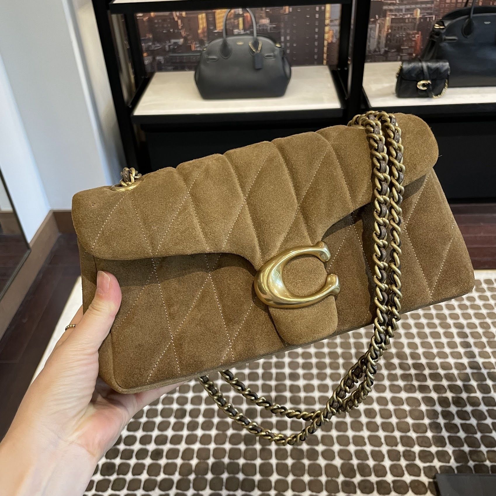 スエード COACH☆タビー ショルダー バッグ 26・キルティング (Coach