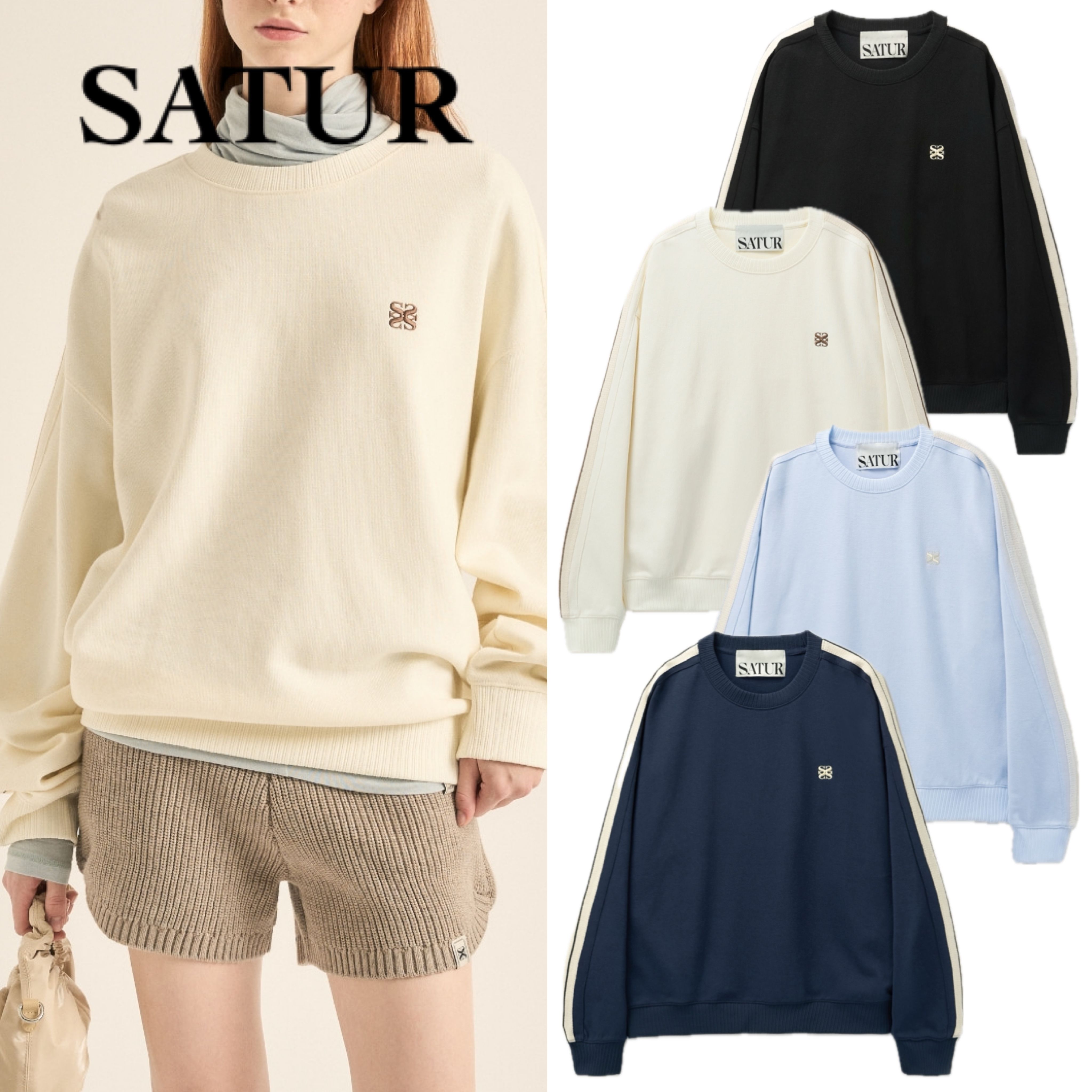 韓国SATUR セター】Lawton Sweatshirt (SATUR/スウェット・トレーナー