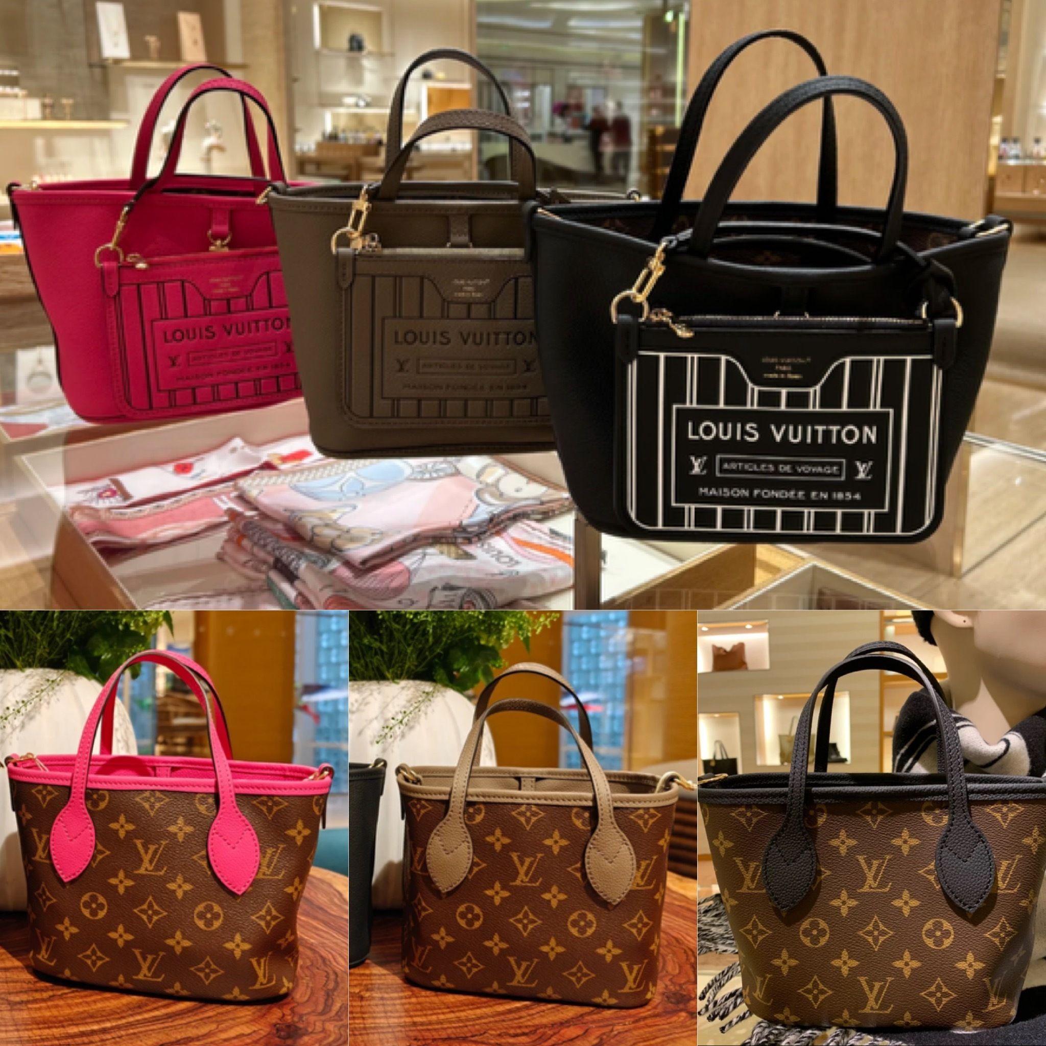 リバーシブル仕様♪】ルイヴィトン ネヴァーフル ポーチ付き (Louis