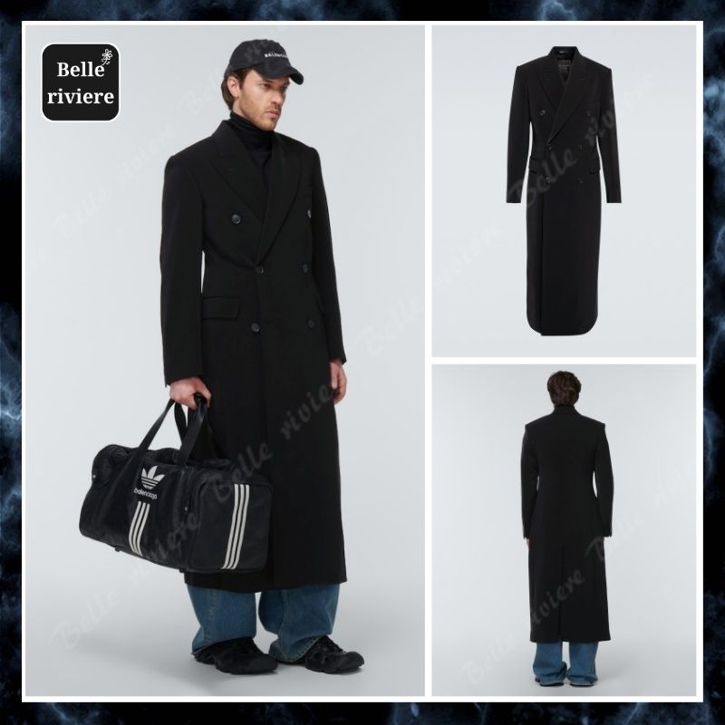24PF new/BALENCIAGA ダブルブレストコート Coat Black (BALENCIAGA