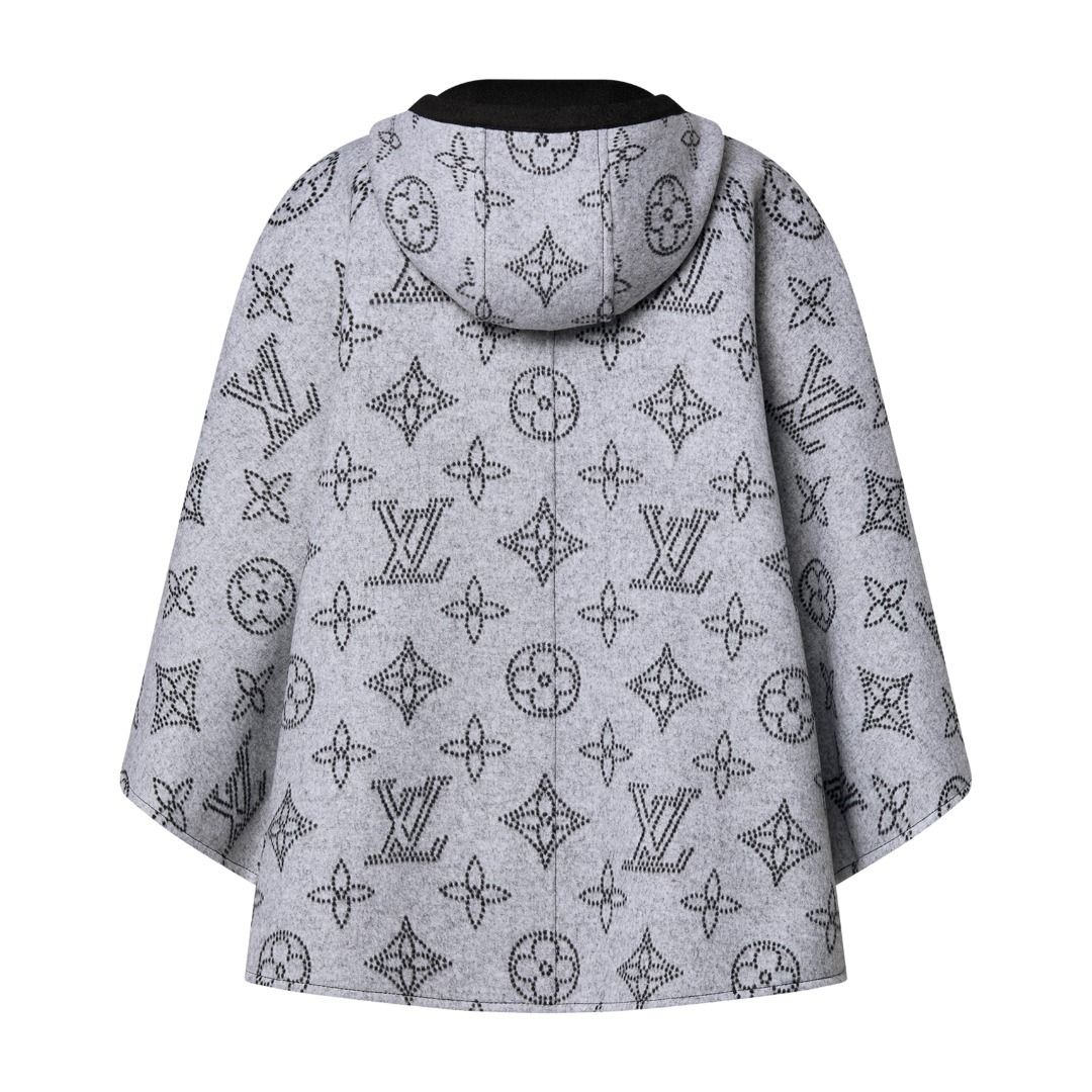 リバーシブル◇美シルエット♪】ルイヴィトン ケープ コート (Louis