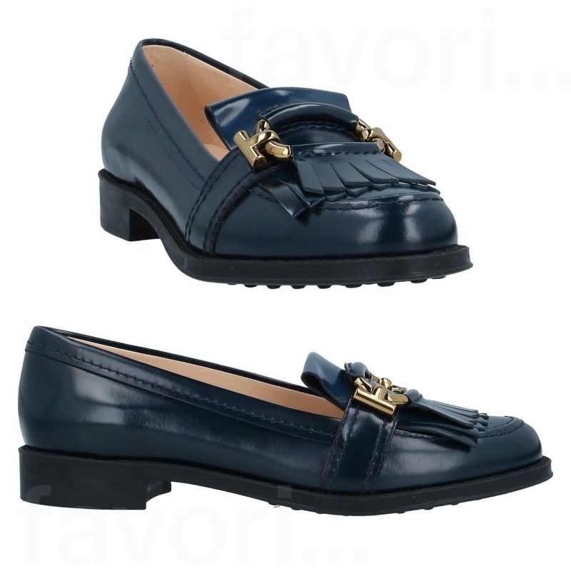 TOD'S ローファー ブルーレザー 上品 おしゃれ (TOD'S/ローファー