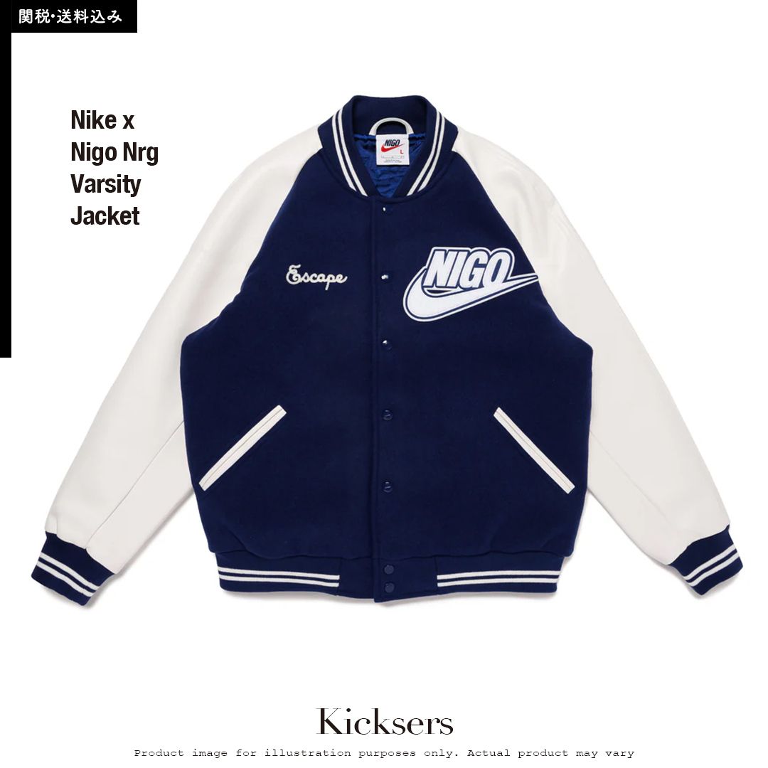 Nike Nigo Nrg Varsity Jacket Navy ナイキ ニゴ スタジャン (HUMAN