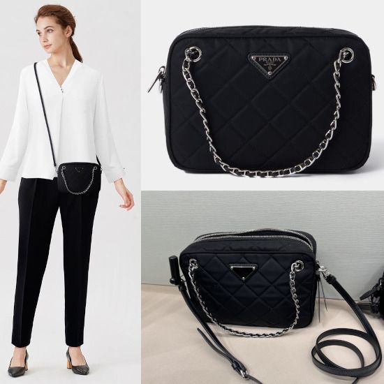 セール】PRADA キルティング チェーンショルダーバッグ 1BH910 (PRADA