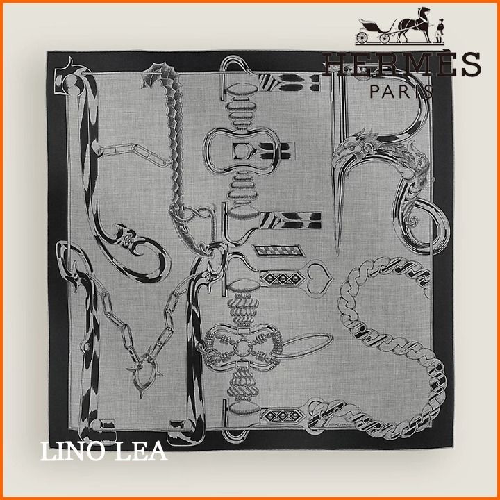 贈り物に♡》HERMES カレH 100 エルメス・メタリック (HERMES/マフラー