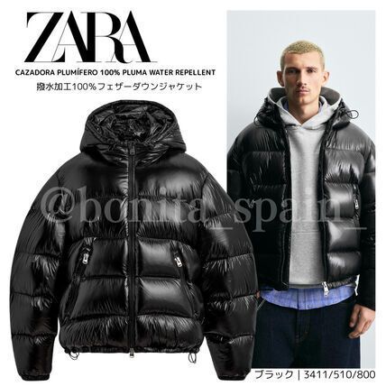 ZARA】フェザー100% ダウン パフジャケット (ZARA/ダウンジャケット