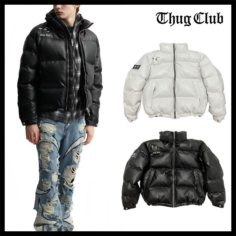 ☆関税/送料込☆THUG CLUB☆Leather Puffer Jacket☆ (Thug Club