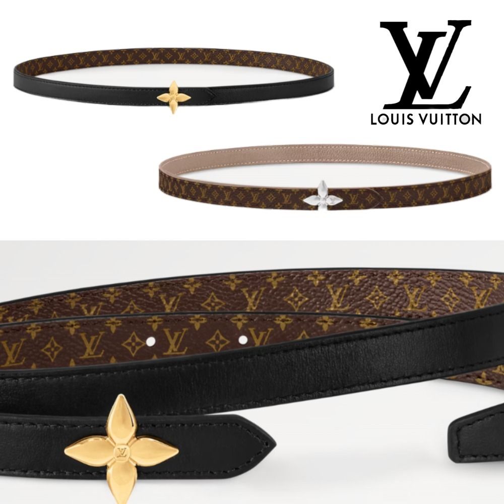 LOUIS VUITTON》ベルト LV ミニ フラワーグラム リバーシブル (Louis