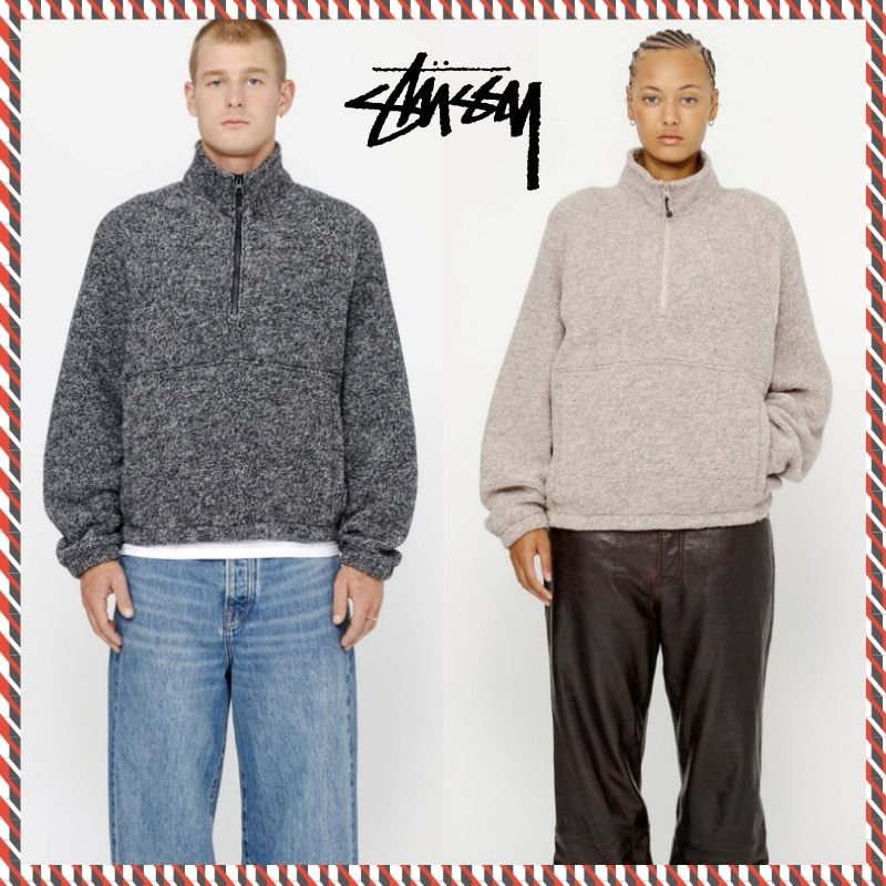 STUSSY】24fw WOOL BLEND SHERPA MOCK NECK (STUSSY/ニット・セーター