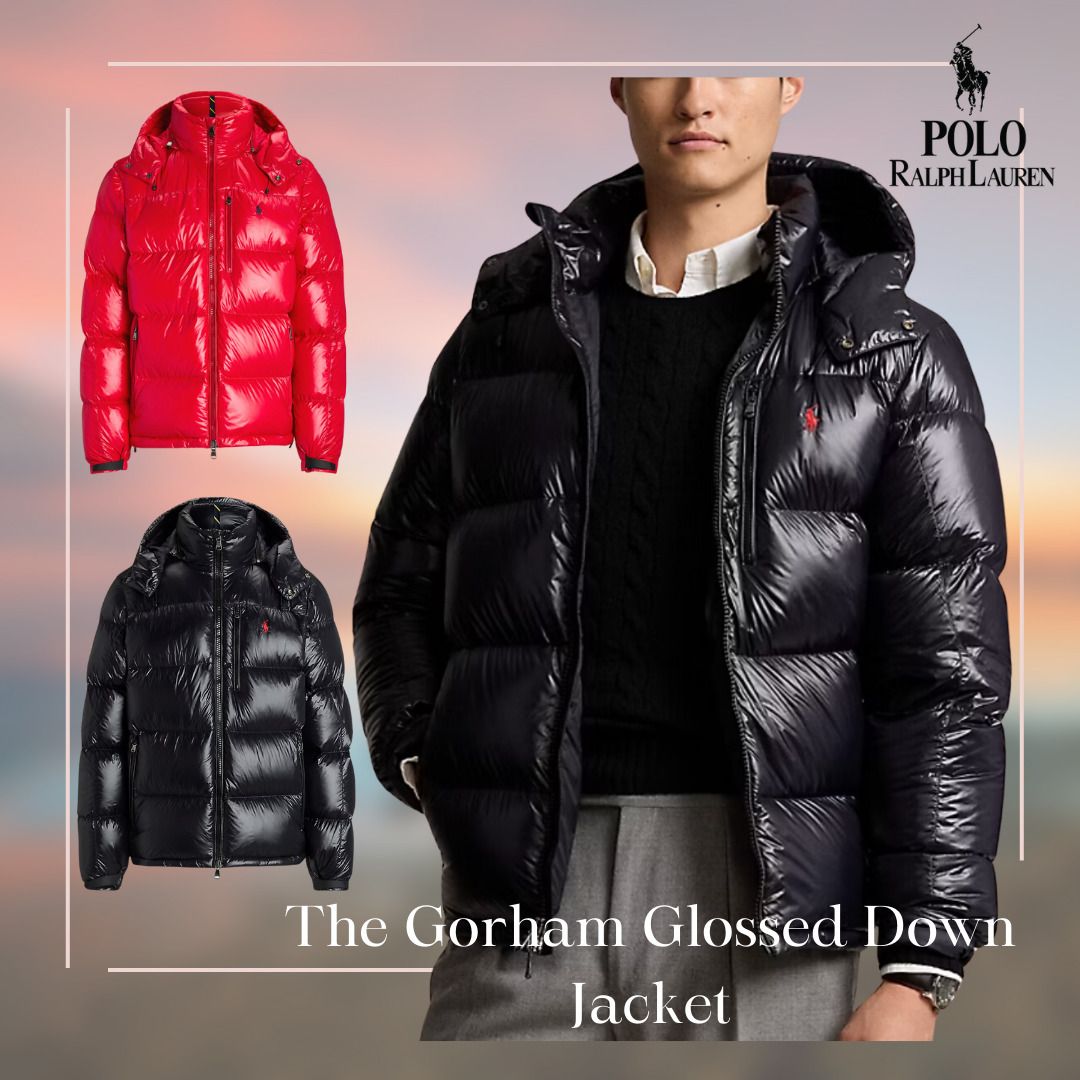光沢！☆Polo Ralph Lauren☆ロゴ入りダウンジャケット☆選択2色 (POLO