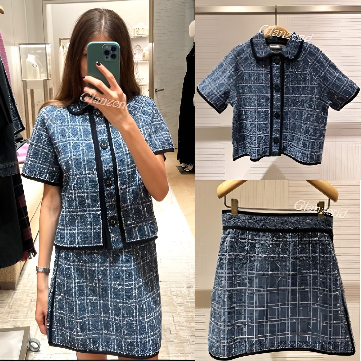 Dior】ツイード ミニスカート＆ジャケット セットアップ (Dior