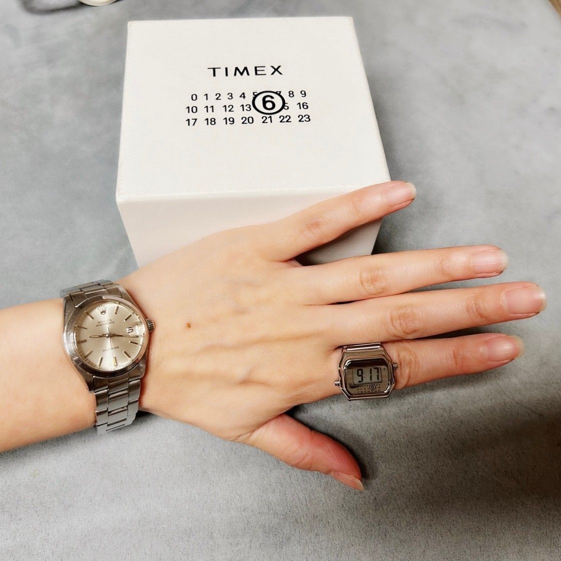 Timex x MM6 Maison Margiela】Ring Digital Watch Stainless (MM6