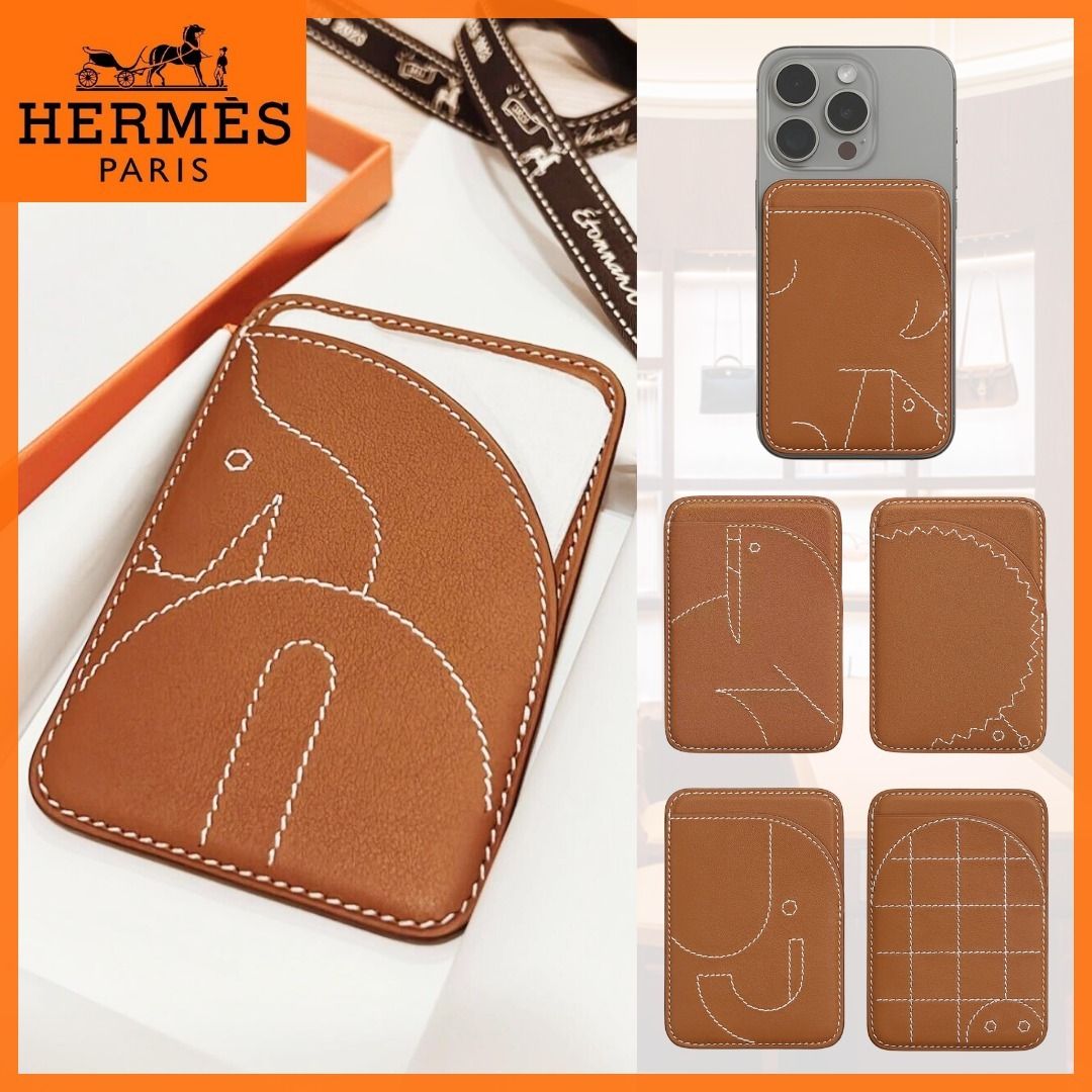 ギフトに♪】HERMES MagSafe iPhone シュヴァル カードケース (HERMES