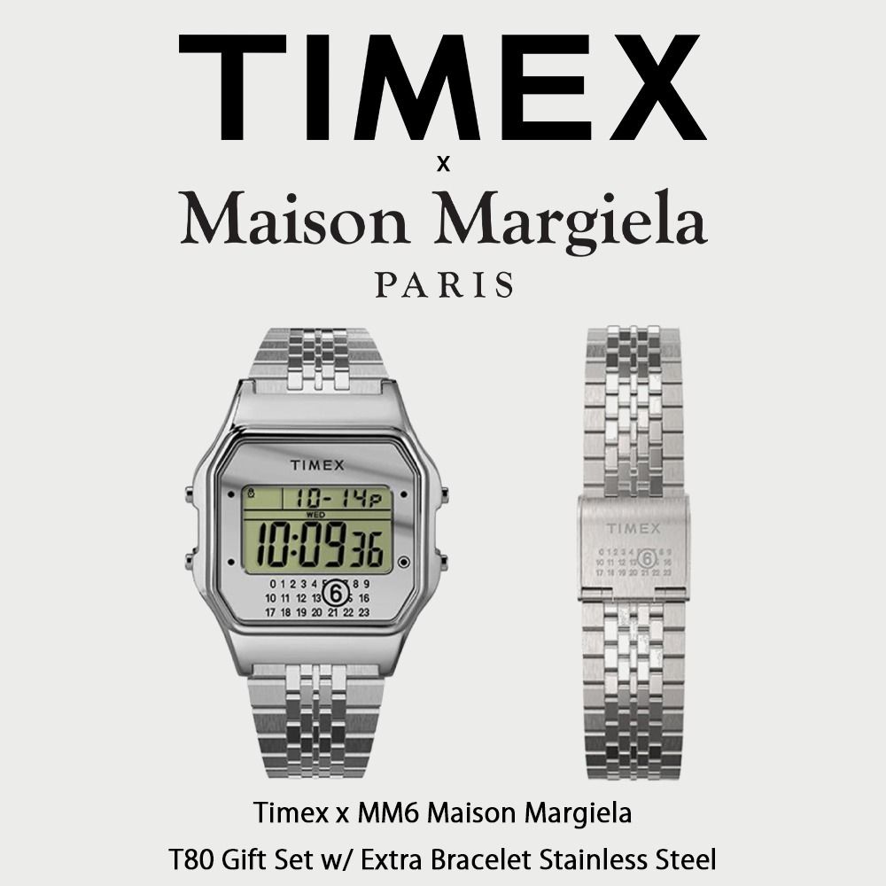 Timex x MM6 Maison Margiela】 T80 Gift Set Stainless Steel (TIMEX