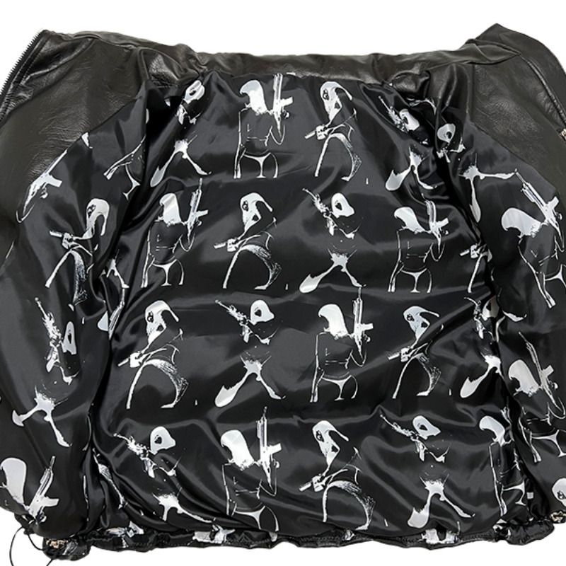 THUG CLUB】TC Leather Puffer Jacket ダウンジャケット (Thug Club