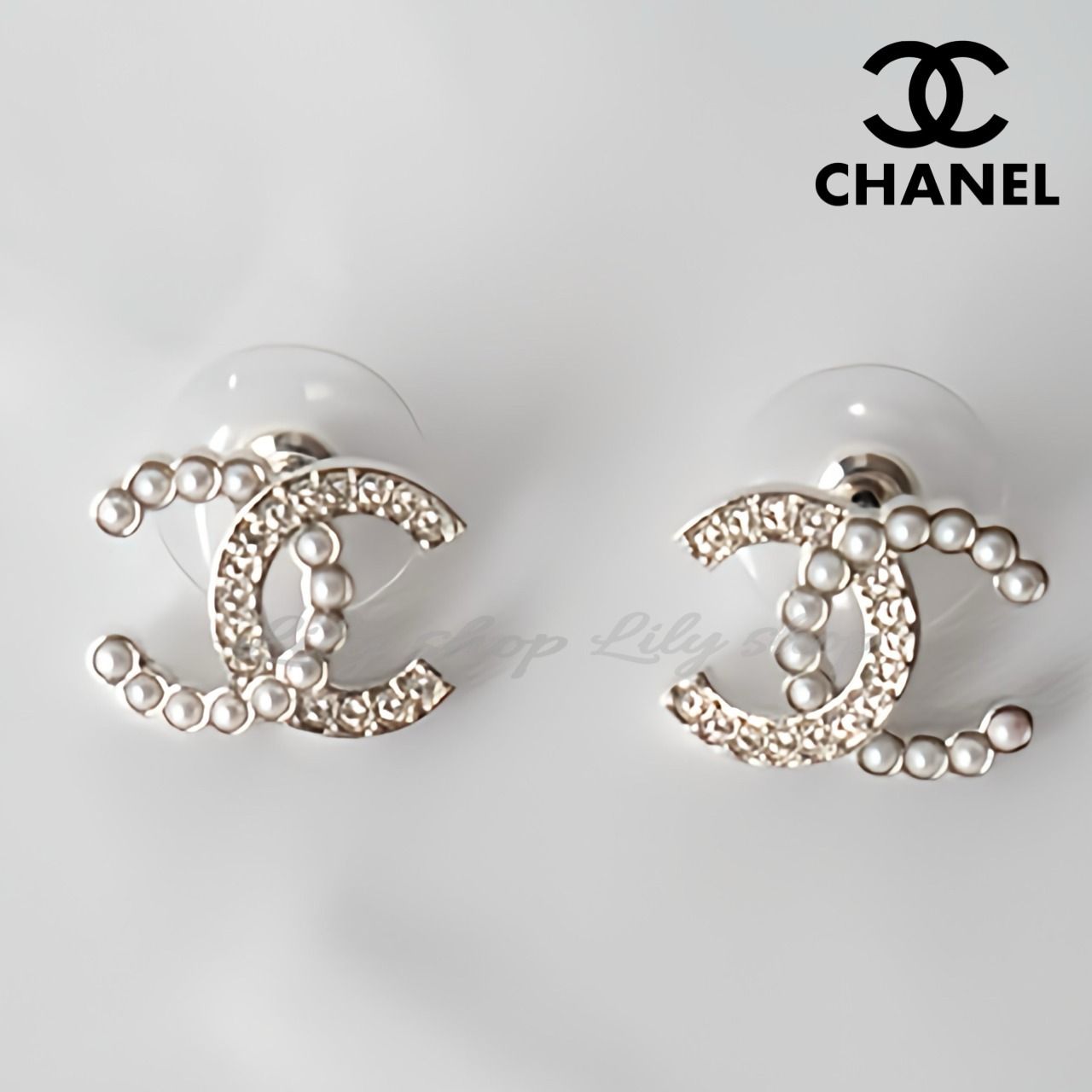 可愛い☆ CHANEL シャネル クリスタルパール ピアス (CHANEL/ピアス
