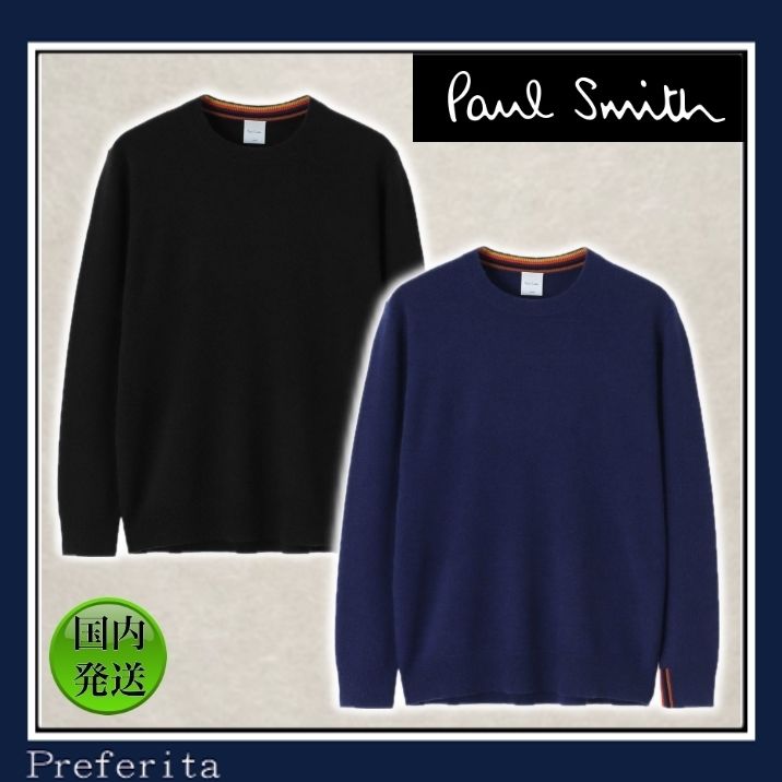 Paul Smith】アーティストストライプポイント カシミヤ ニット (Paul