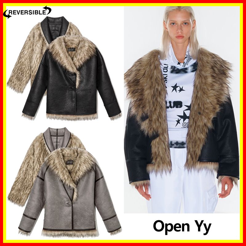OpenYy] FAUX FUR REVERSIBLE JACKET /追跡付 (OPEN YY_TheOpen