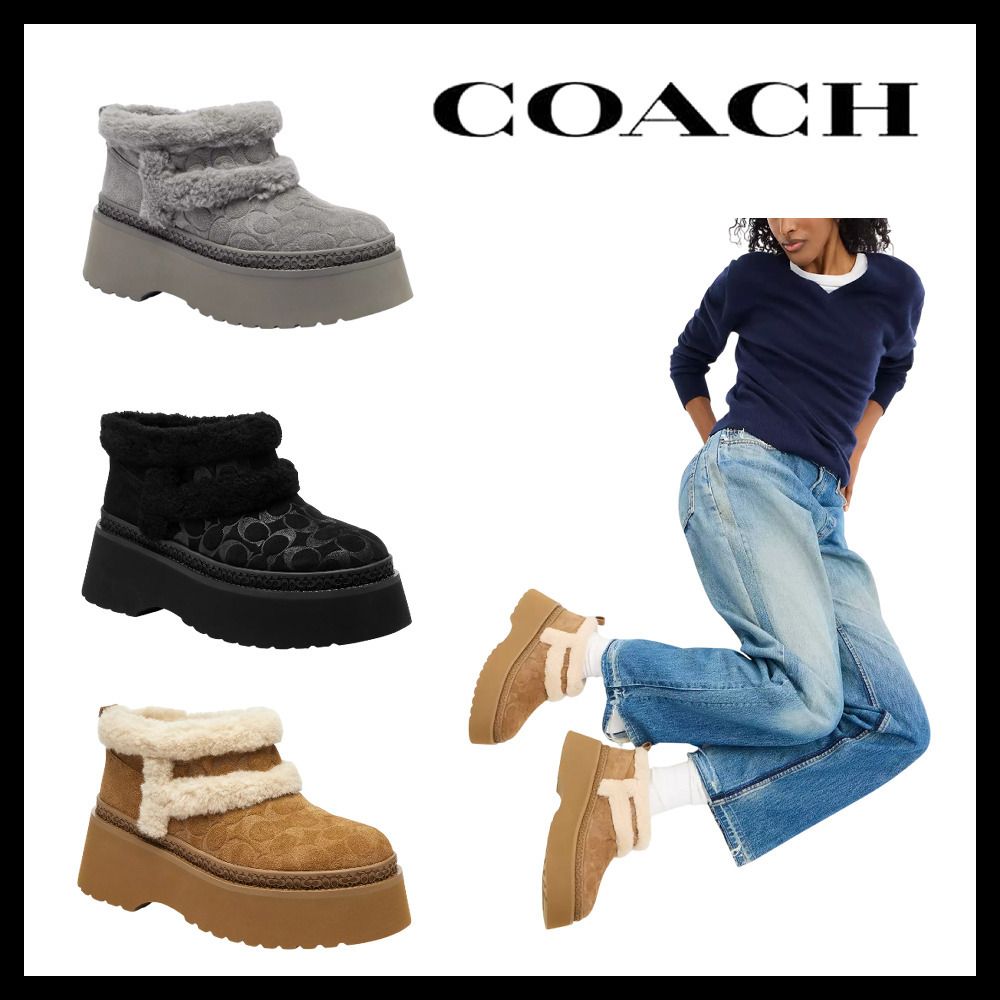Coach】Christina Bootie In Signature Suede ◇国内発送◇ (Coach