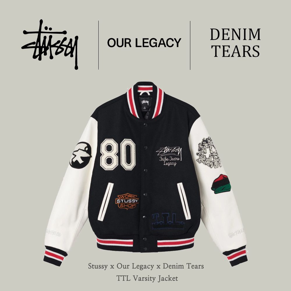 Stussy x Our Legacy x Denim Tears】 TTL Varsity Jacket (STUSSY