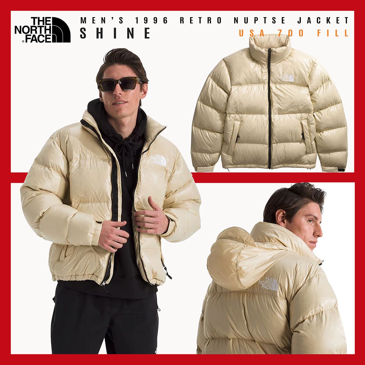 激レア 24新作☆TNF☆シャイン☆ヌプシ☆グラベル☆700fill☆ (THE