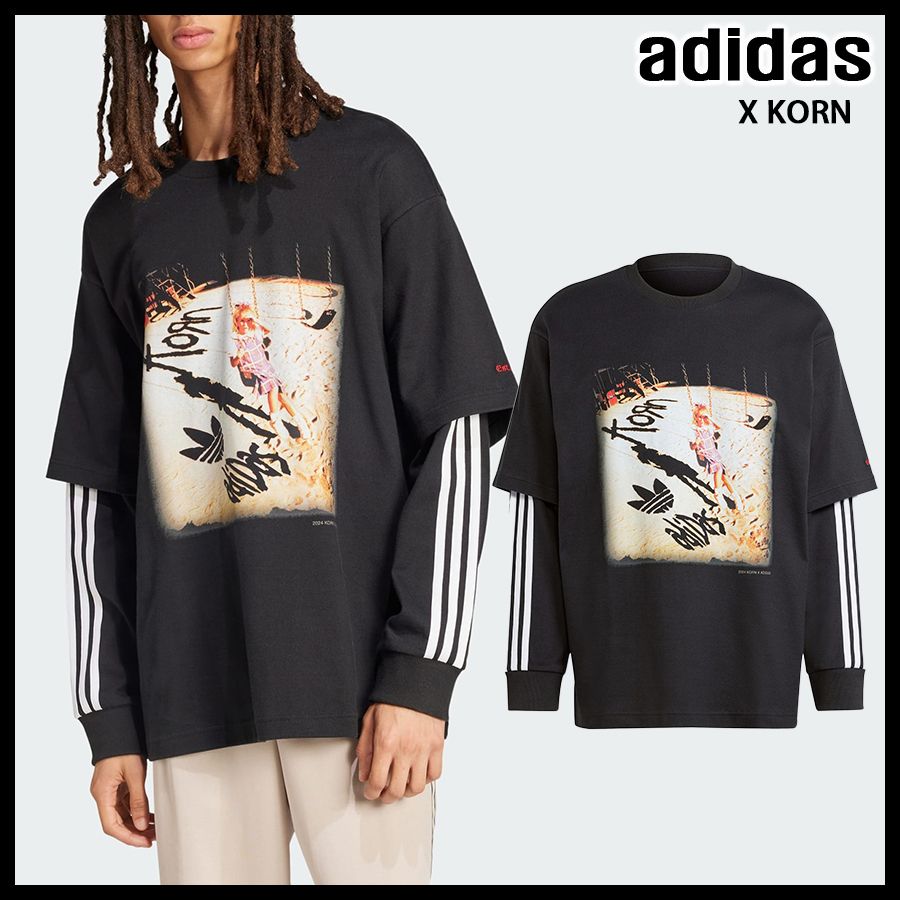 ☆adidas x KORN☆コラボ☆LONG SLEEVE TEE ロンT☆追跡可 (adidas/T