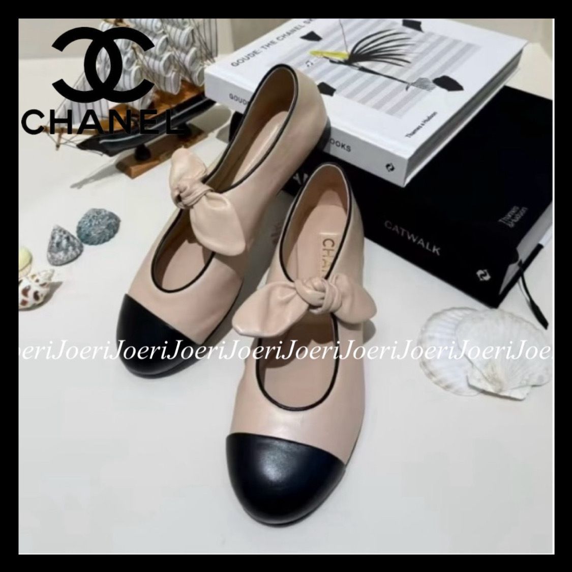 リボンがキュート♪】CHANEL メリージェーン (CHANEL/フラットシューズ