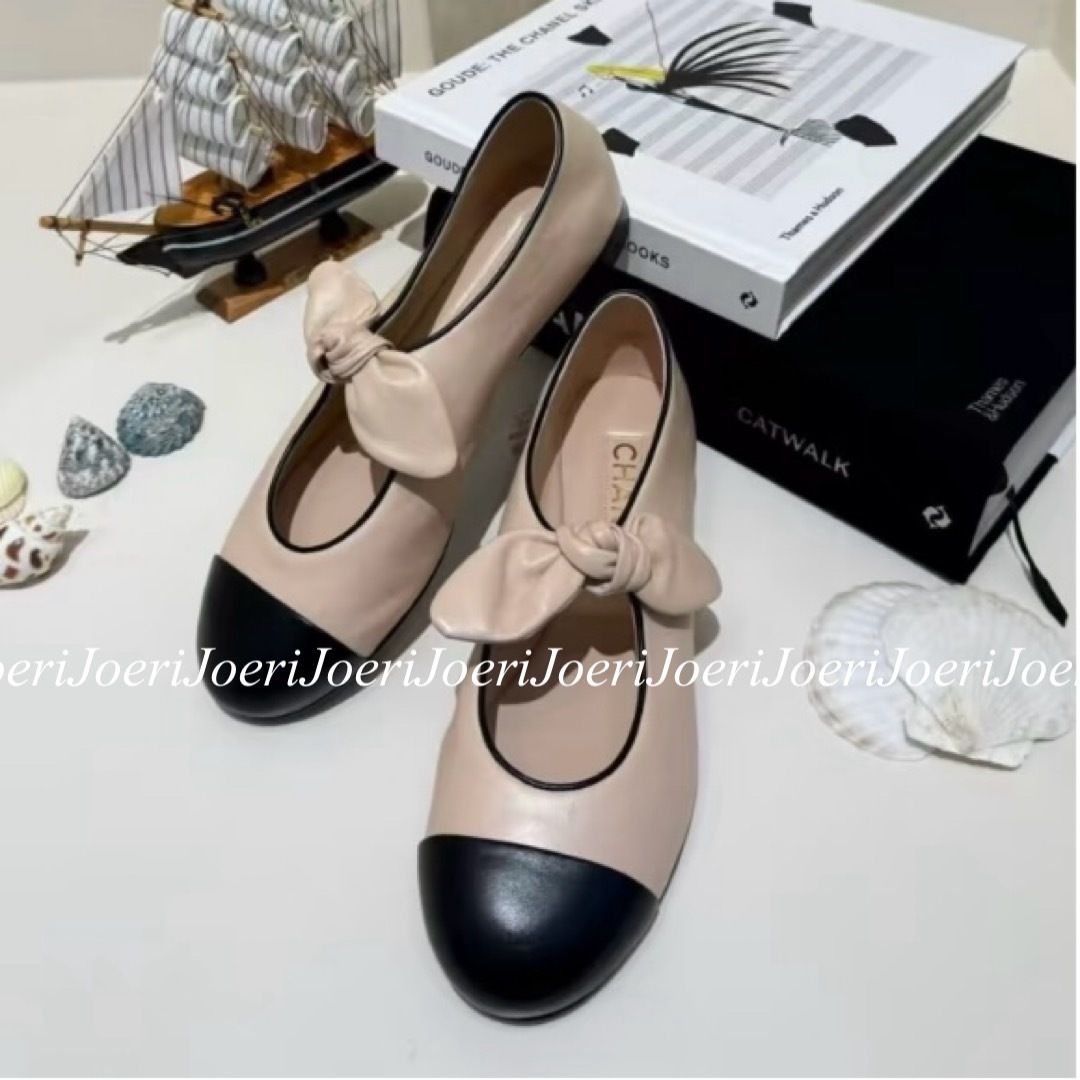 リボンがキュート♪】CHANEL メリージェーン (CHANEL/フラットシューズ