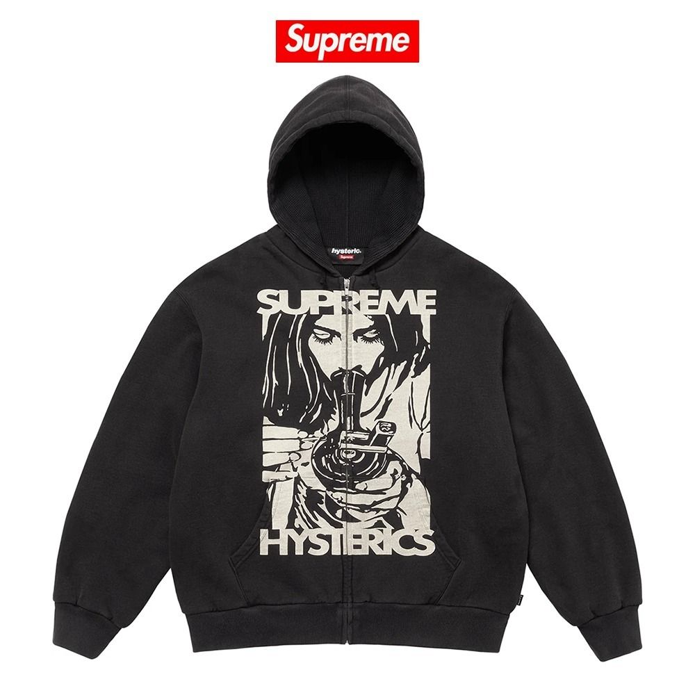 SUPREME x Hysteric Glamour】Thermal Lined Zip Up Hoodie 黒
