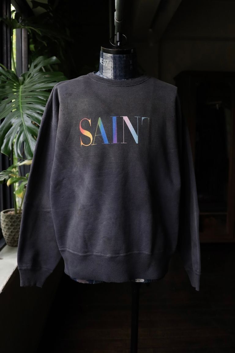 レインボーロゴ】セントマイケル ヴィンテージ加工スウェット (Saint