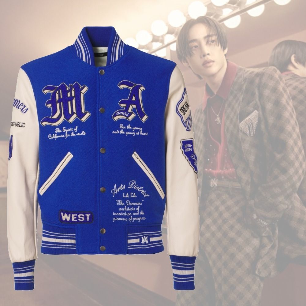 希少】AMIRI ドリームチームアップリケ バーシティ ジャケット (AMIRI