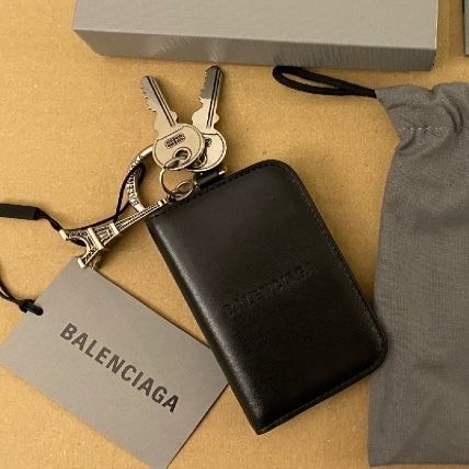 BALENCIAGA Ledger Stax カードホルダー ケース チャーム レザー
